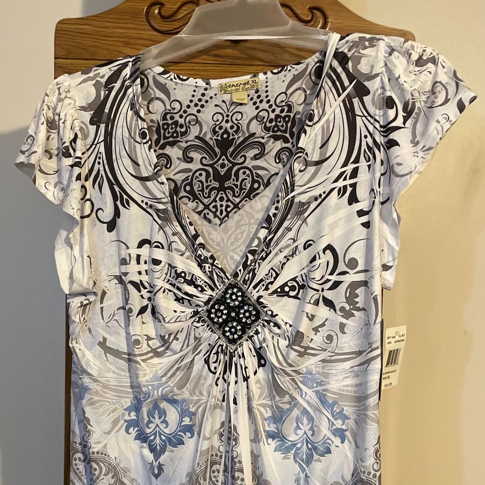 Women's Silky Flowy  Energy~  World Wear Top Sz XL